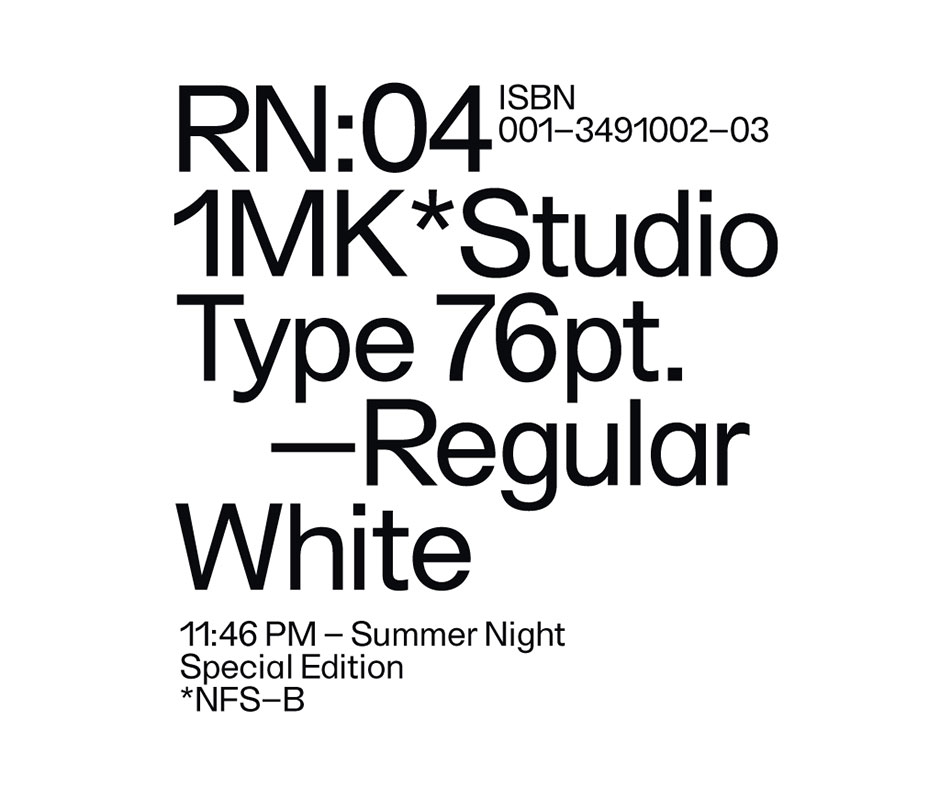 1mk studio typefont used on Type Makers 001 brand identity