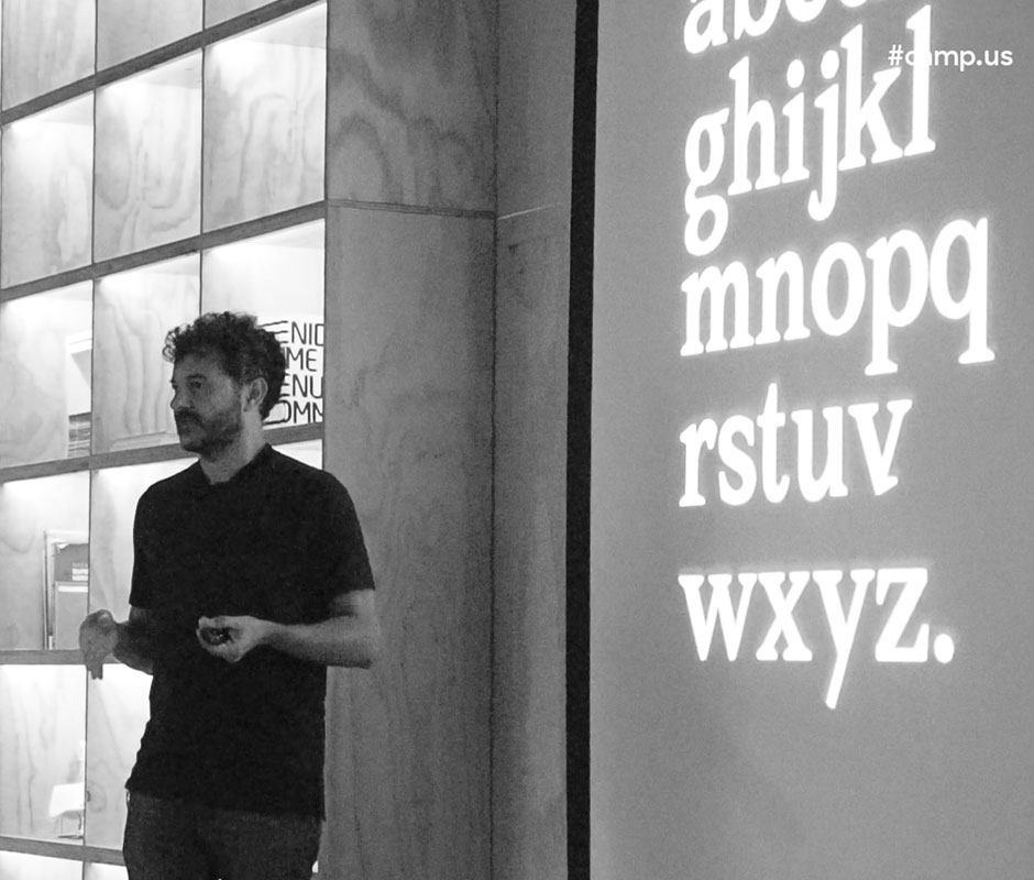 Speaker at design event in Brands&People office