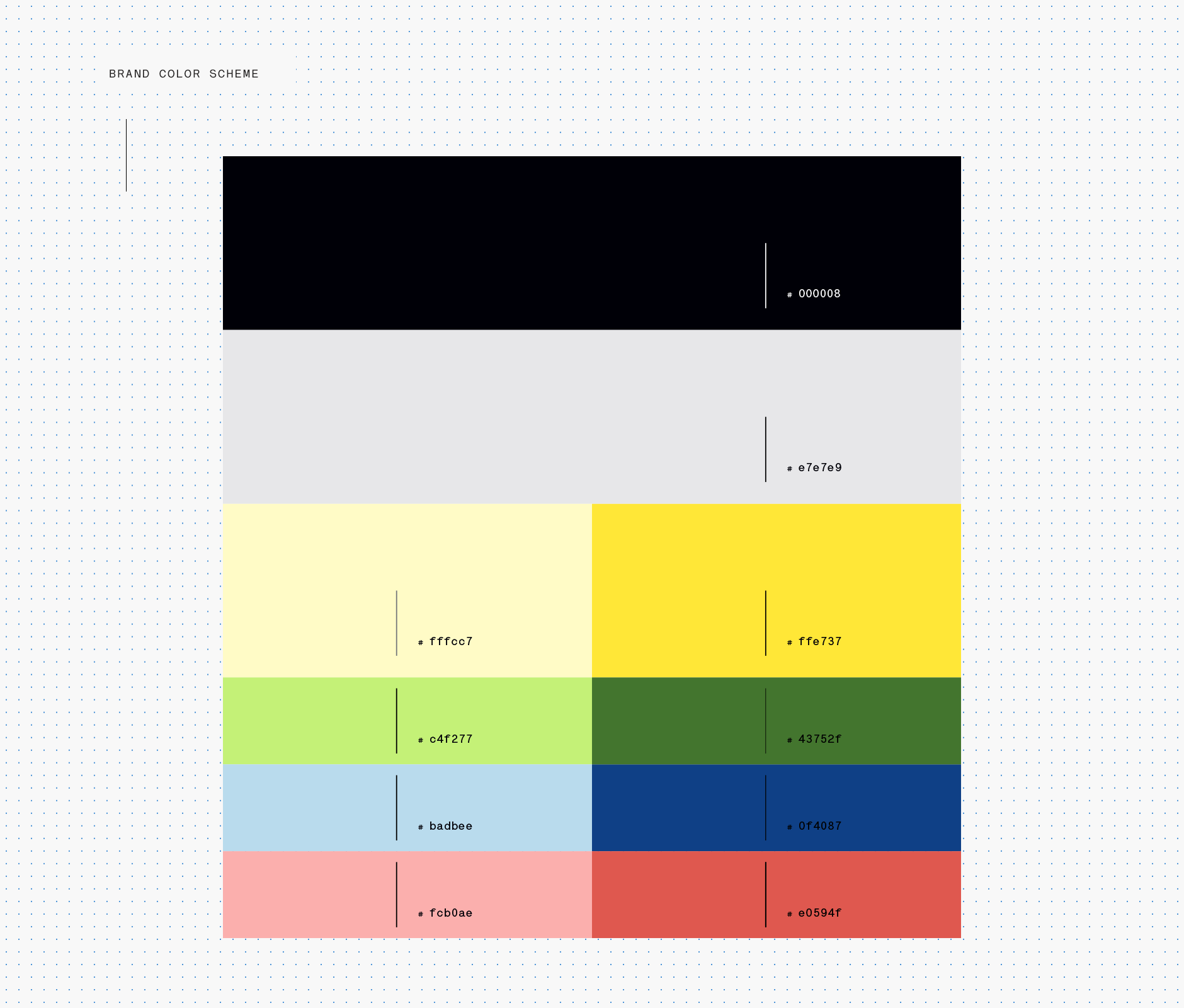 Color palette used for housemap brand identity