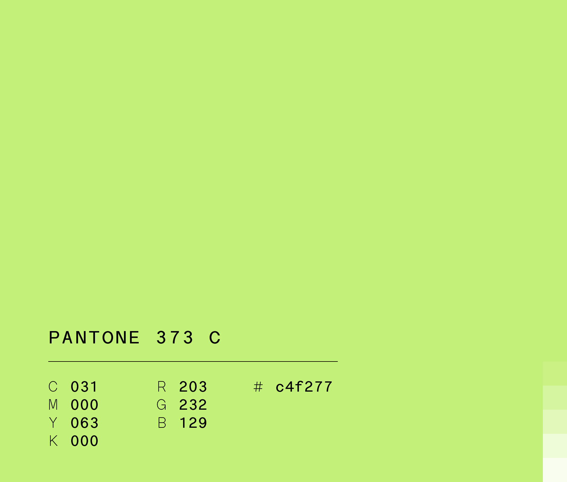 Pantone 373 c #c4f277 used in Housemap visual identity