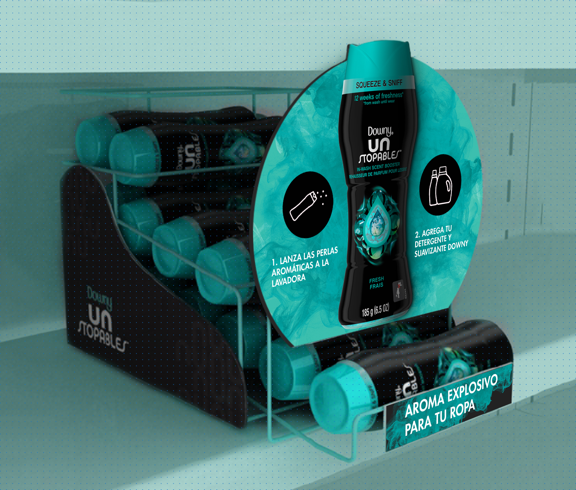 Product display for Downy Unstoppable