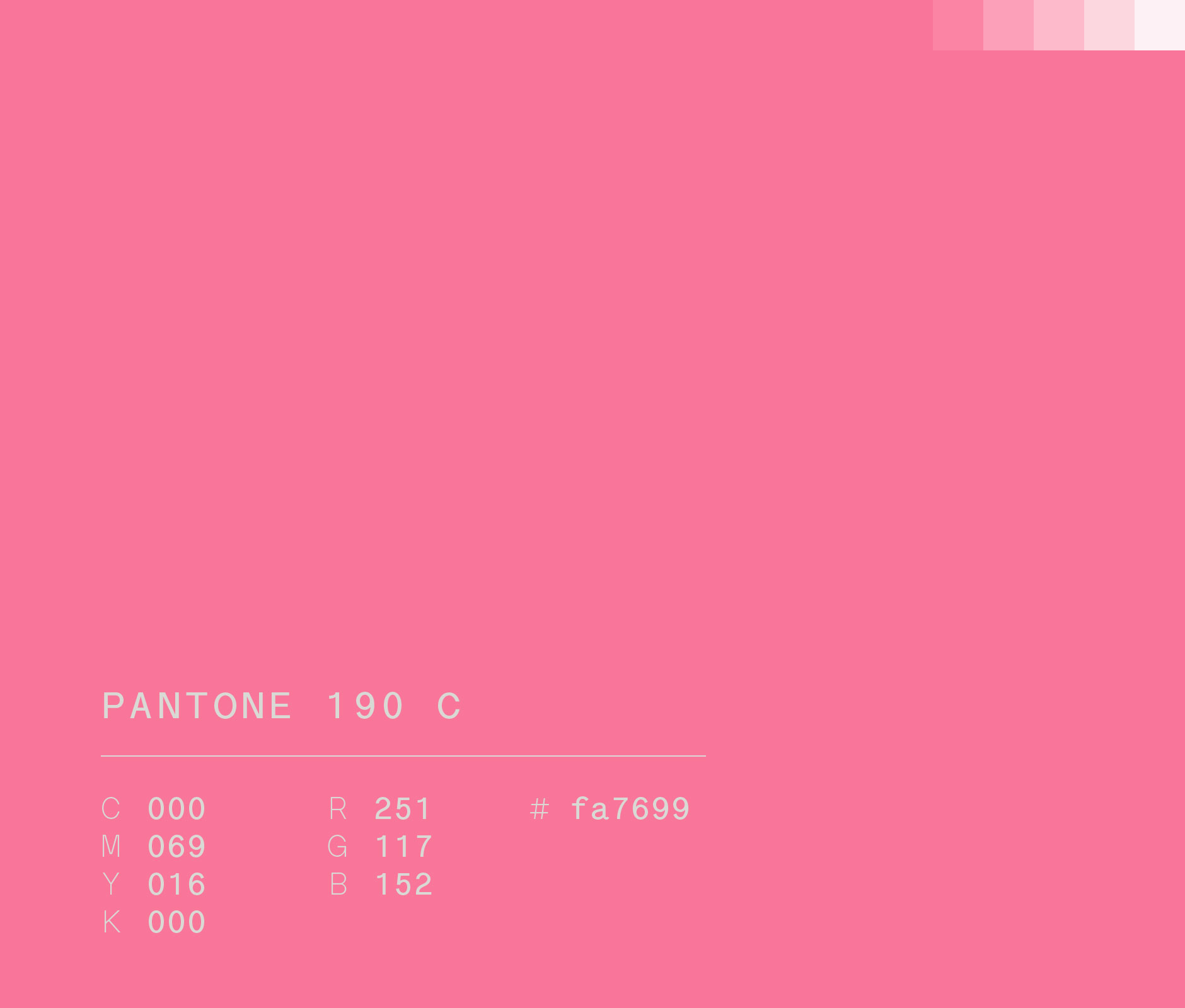 Pantone 190 c #fa7699 used in Downy visual identity