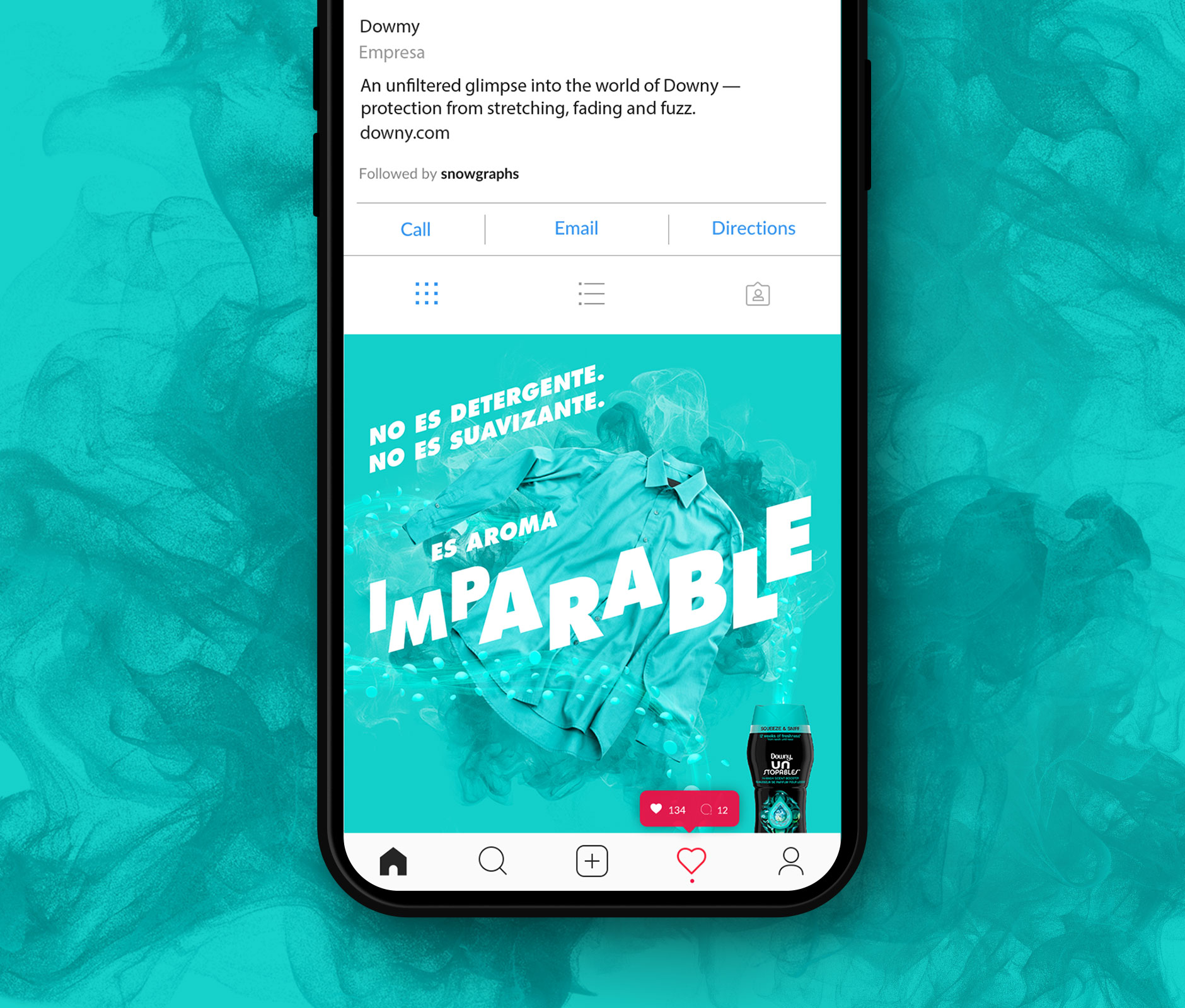 Downy Latino America social media content