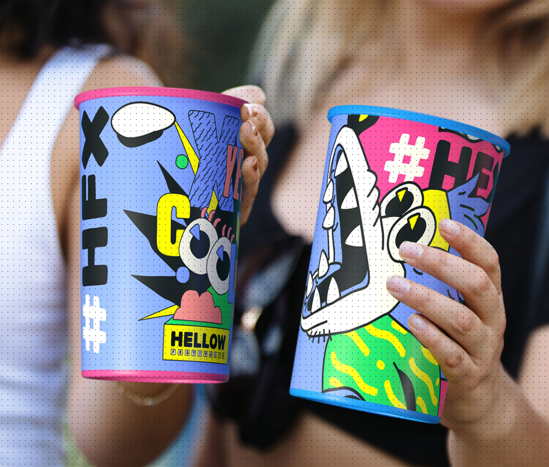 Hellow Festival cup design
