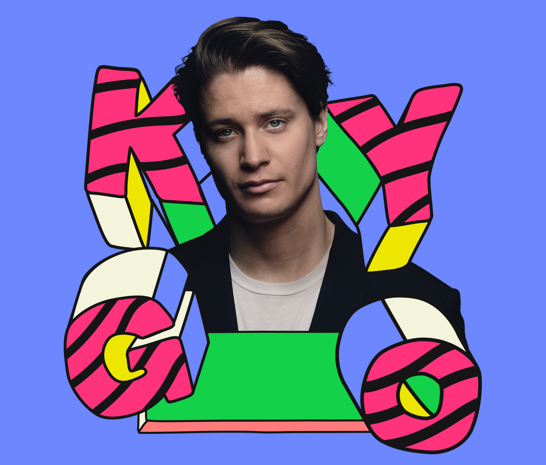 Kygo digital illustration used in music festival marketing campaign