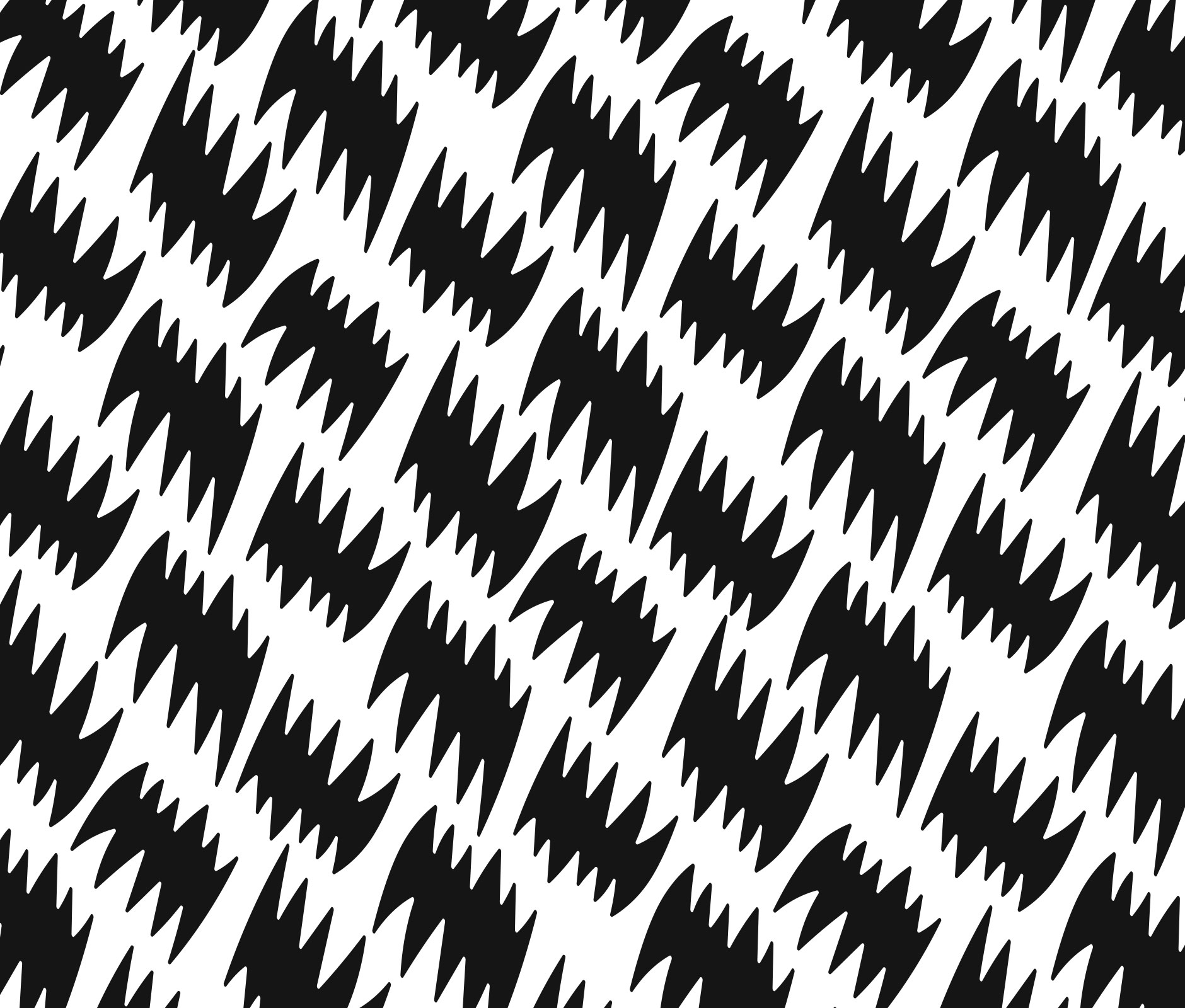 Black and white spikes illustration pattern