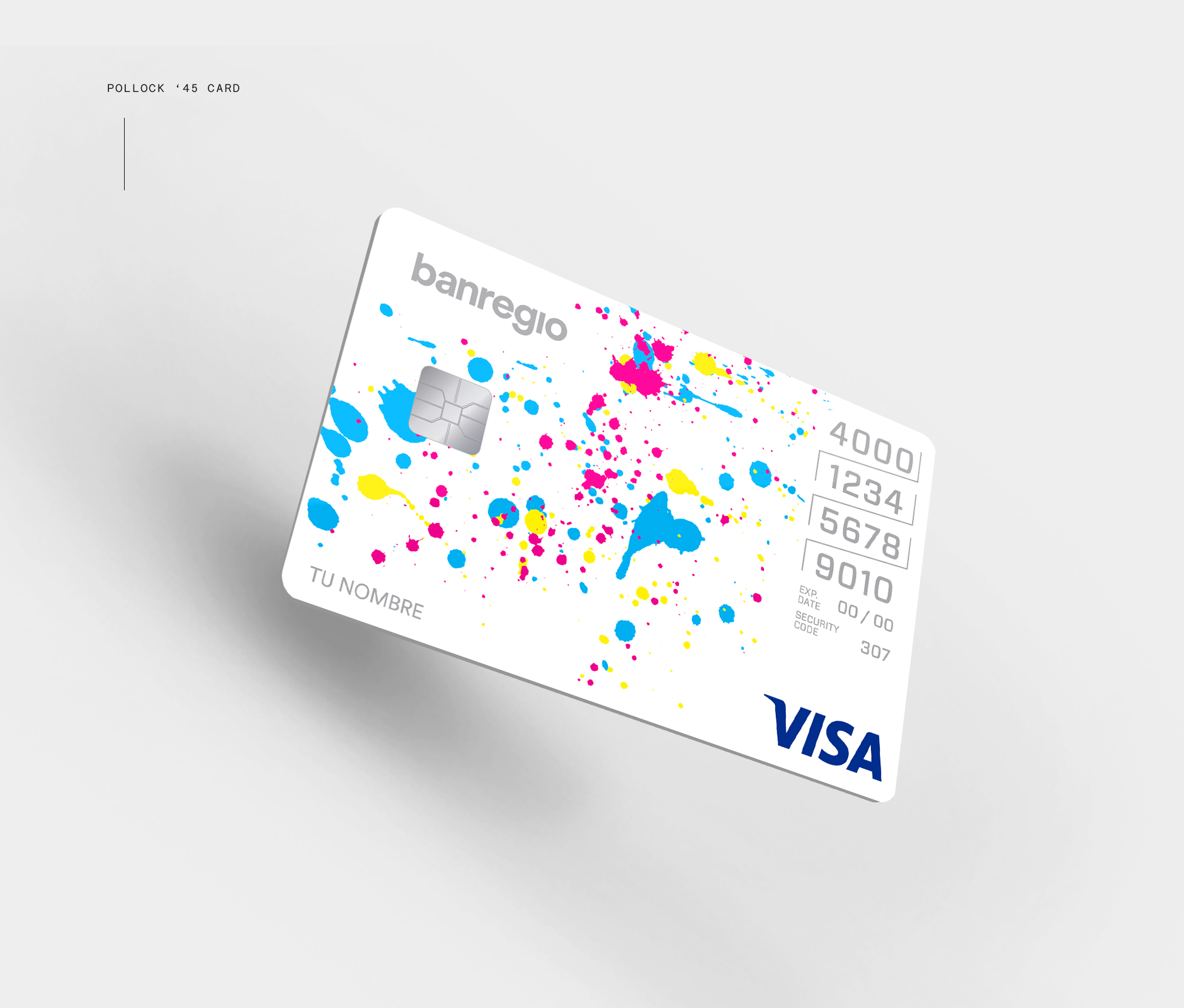 Pollock 45 credit card design for Banregio 