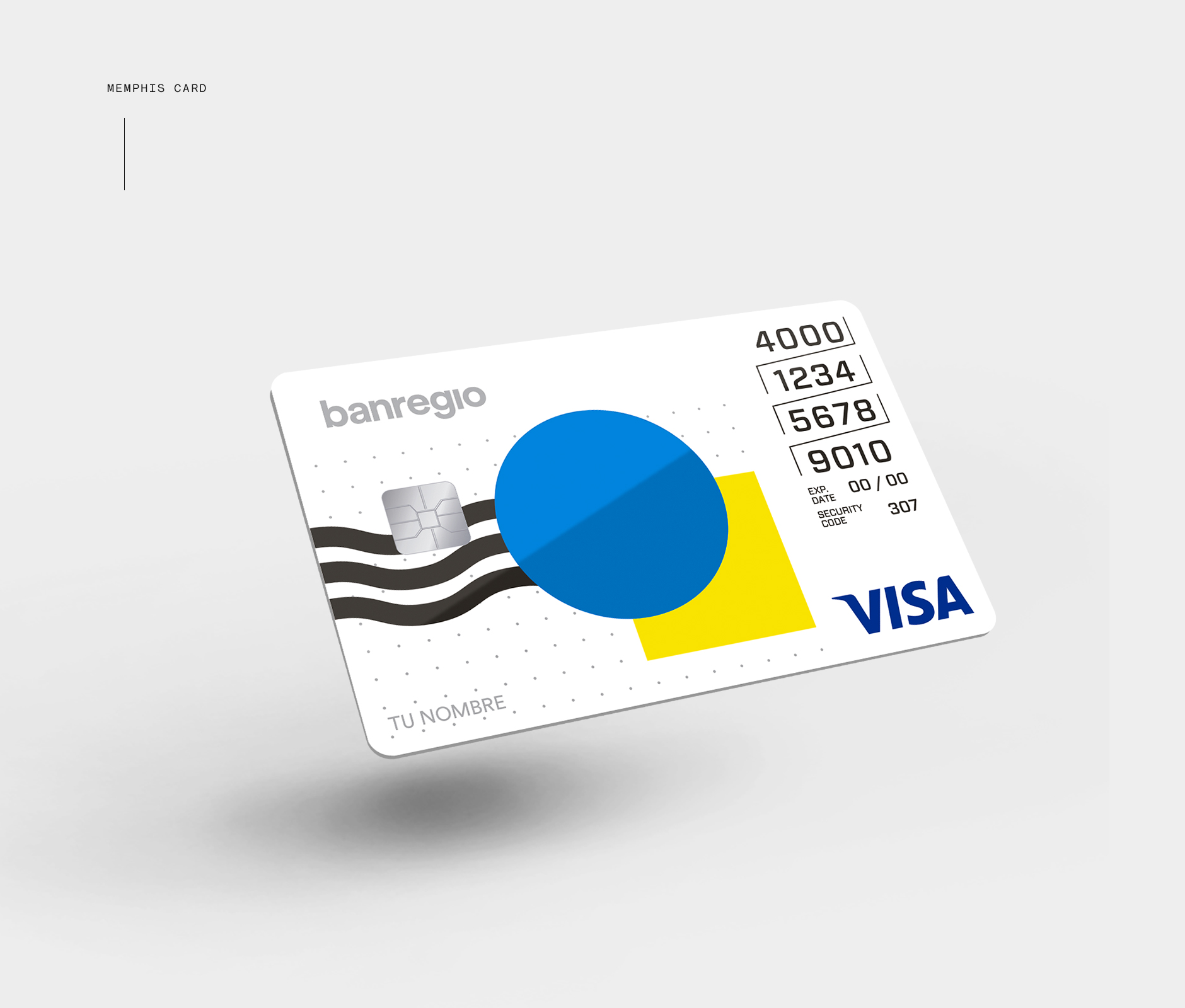 Memphis credit card design for Banregio