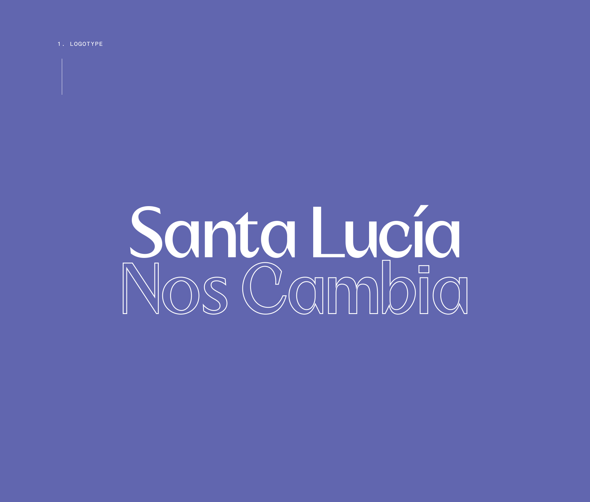 Santa Lucia wordmark and slogan