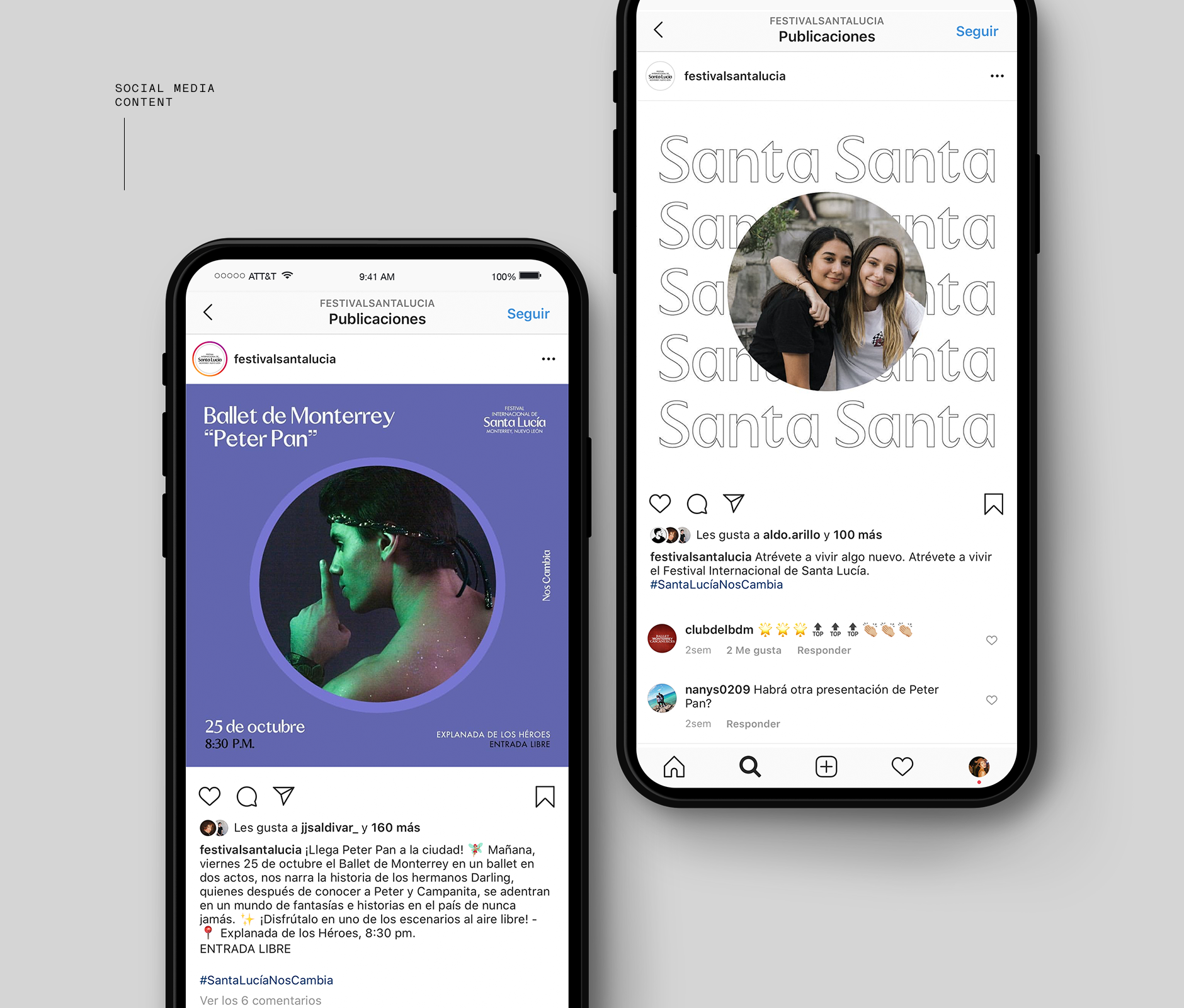 Santa Lucia cultural festival social media content