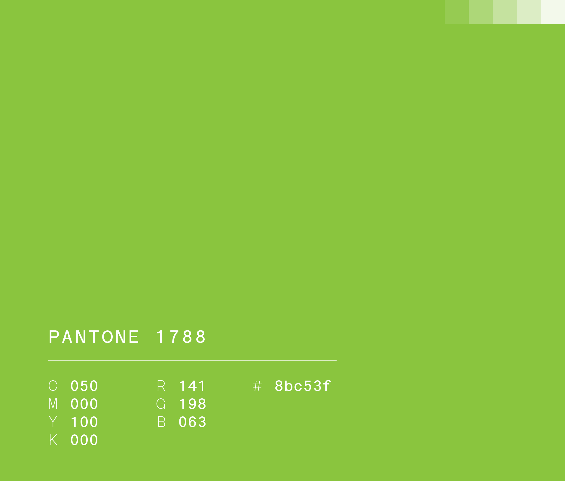 Pantone 1788 #8bc53f used in Santa Lucia visual identity