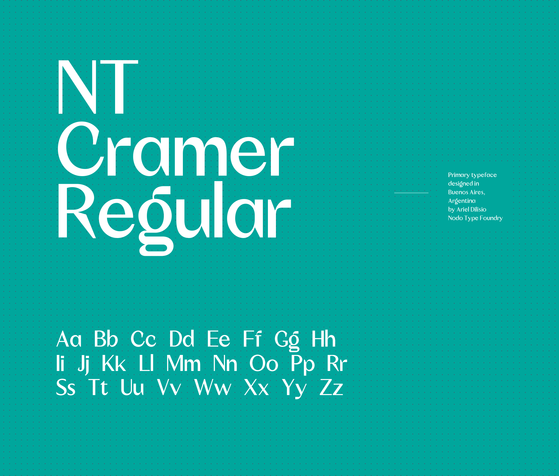 NT Cramer Regular typography font used in Santa Lucia cultural festival visual identity