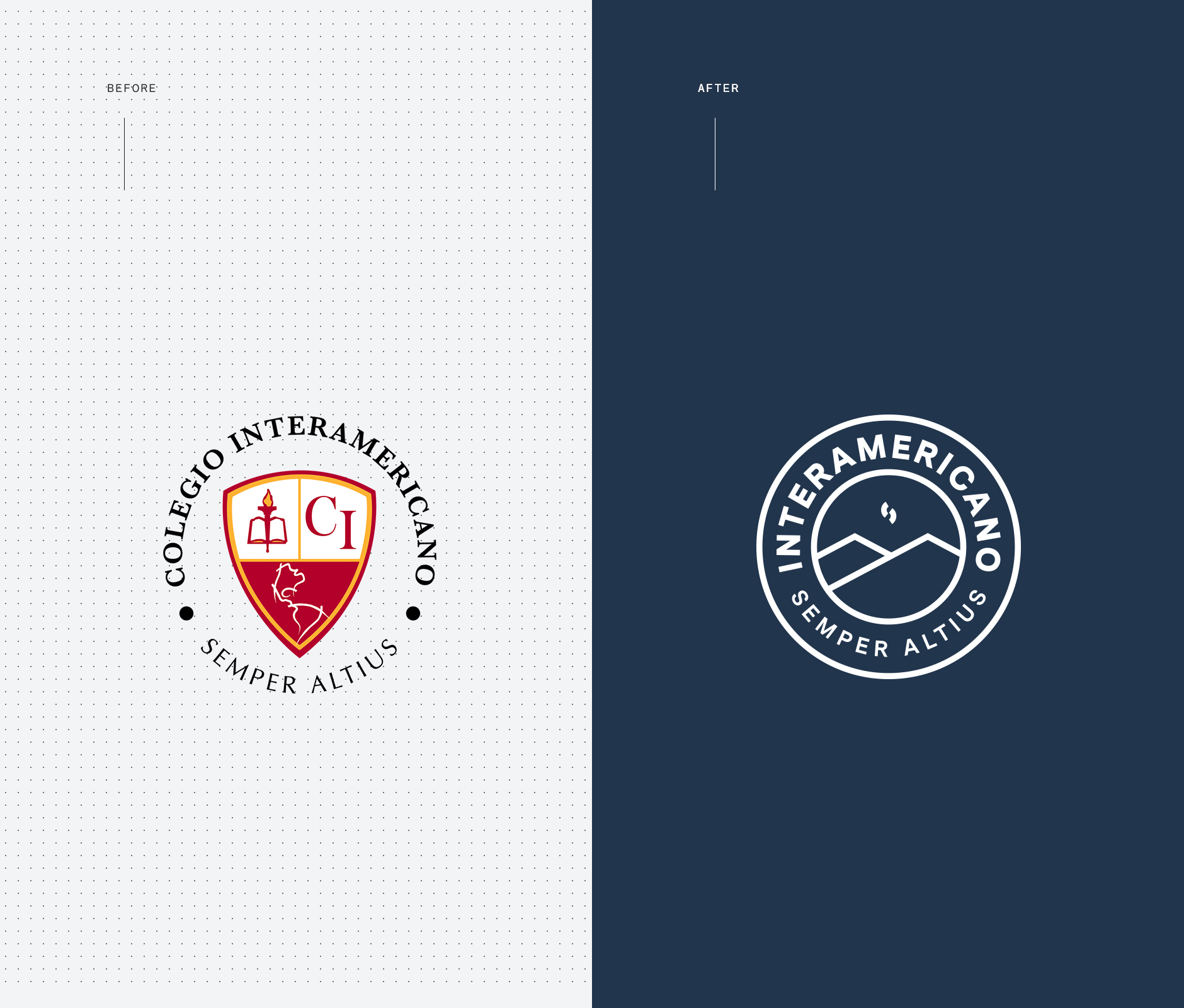 Inter Americano school institute rebrand