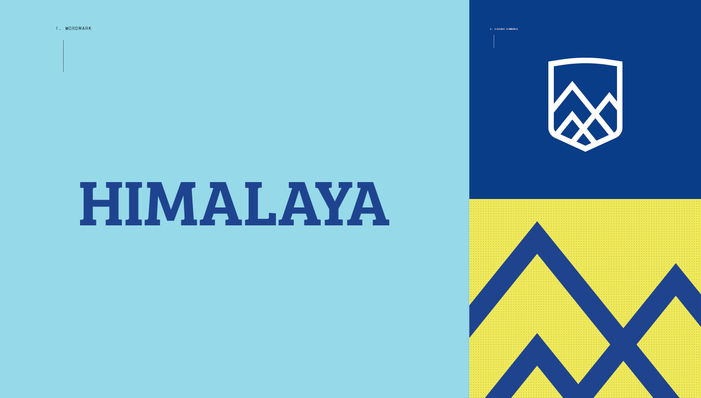 Himalaya school institute wordmark and logo details