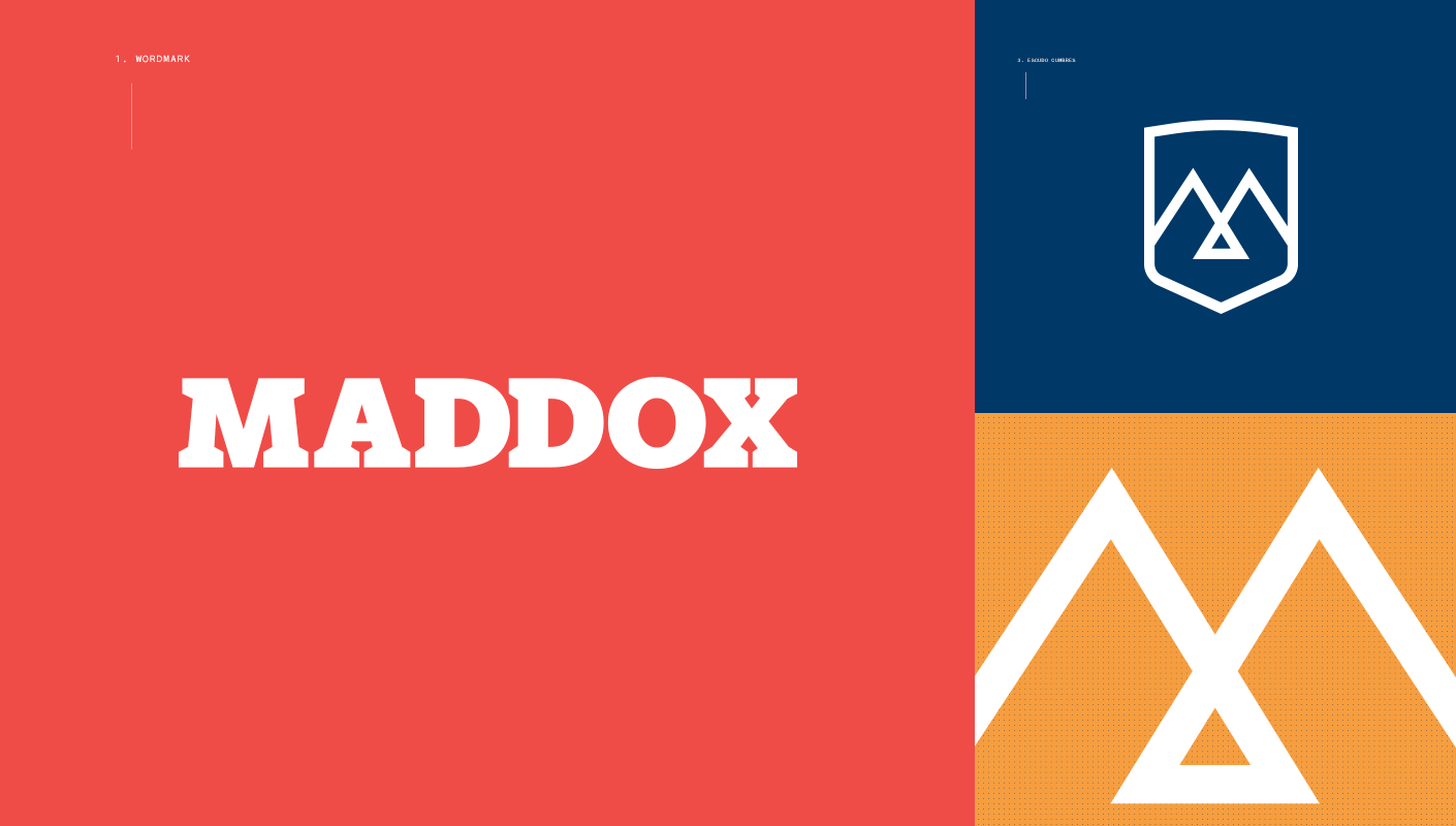 Maddox school institute wordmark and logo details