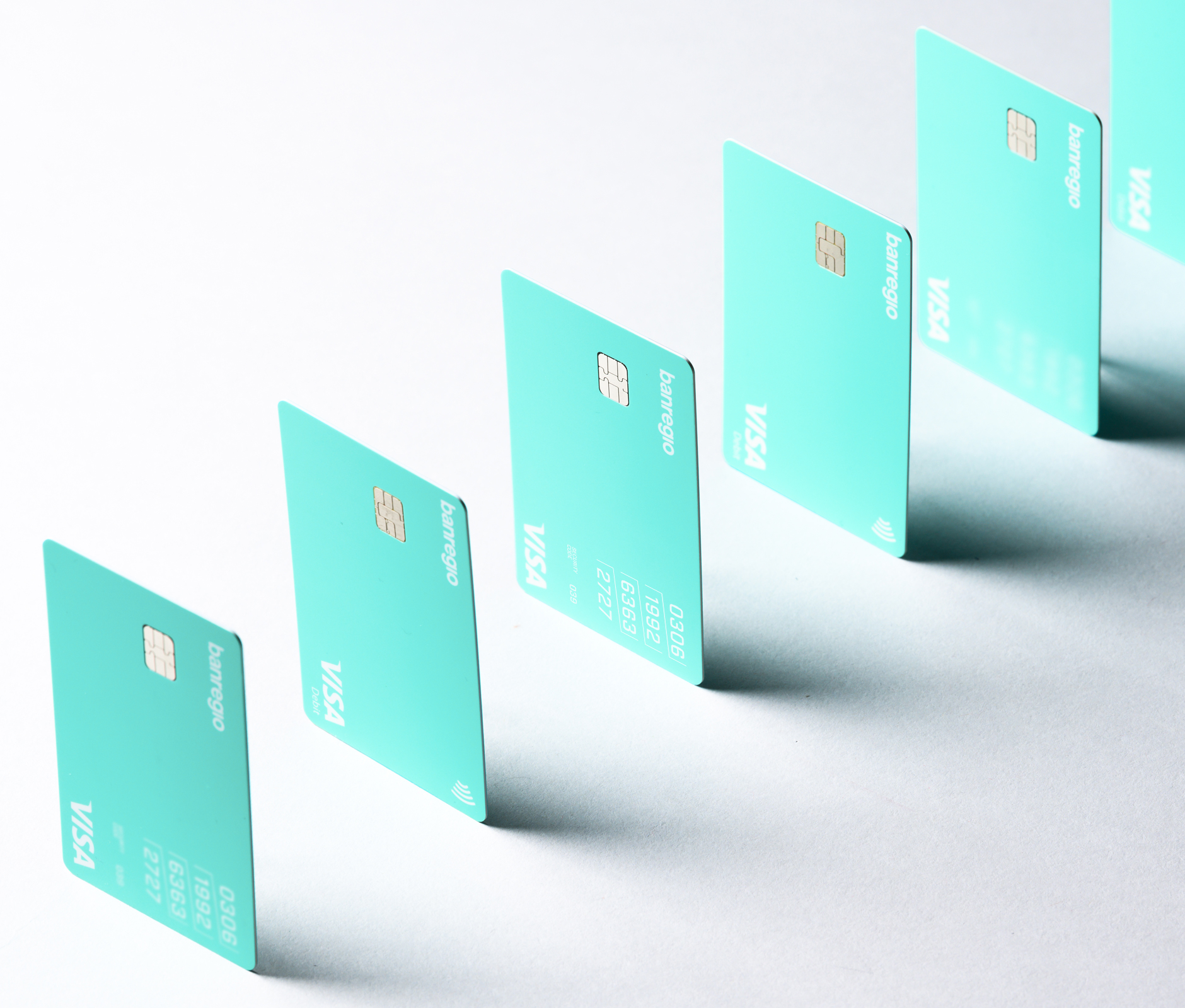 Blue credit card placed in order