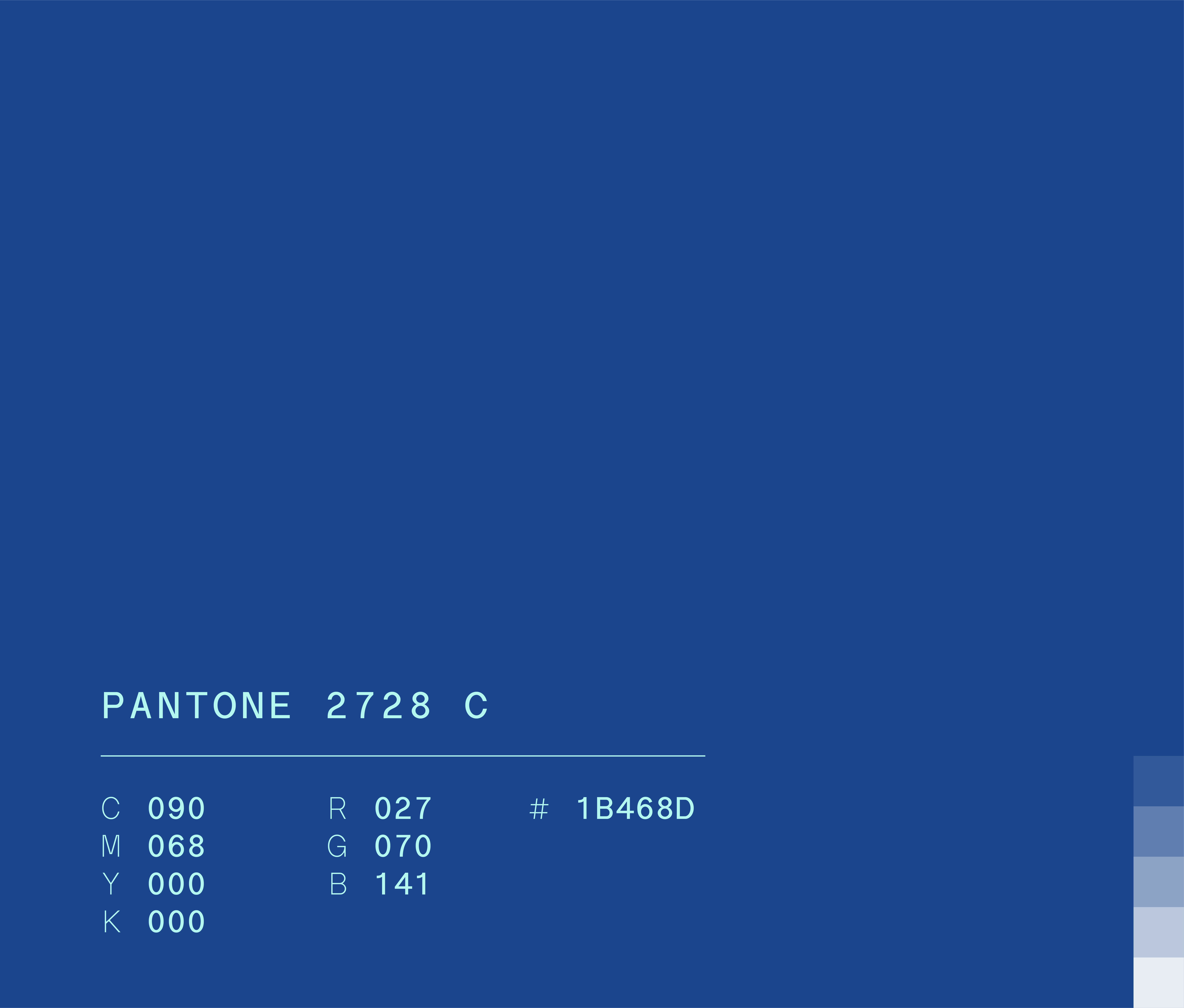 Pantone 2728 c used in Semper Altius education network brand identity