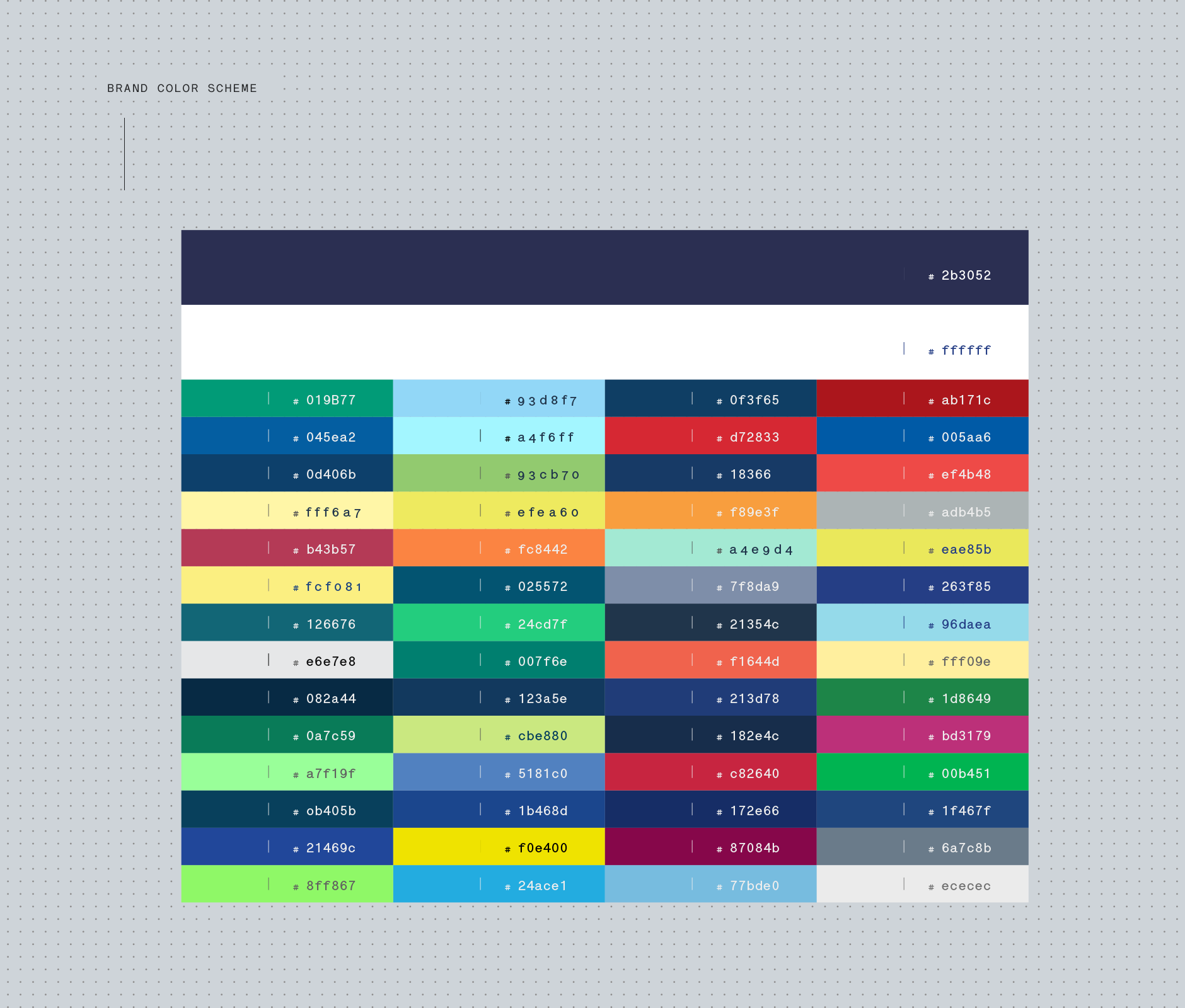  Color Palette used in Semper Altius education network re brand of identity