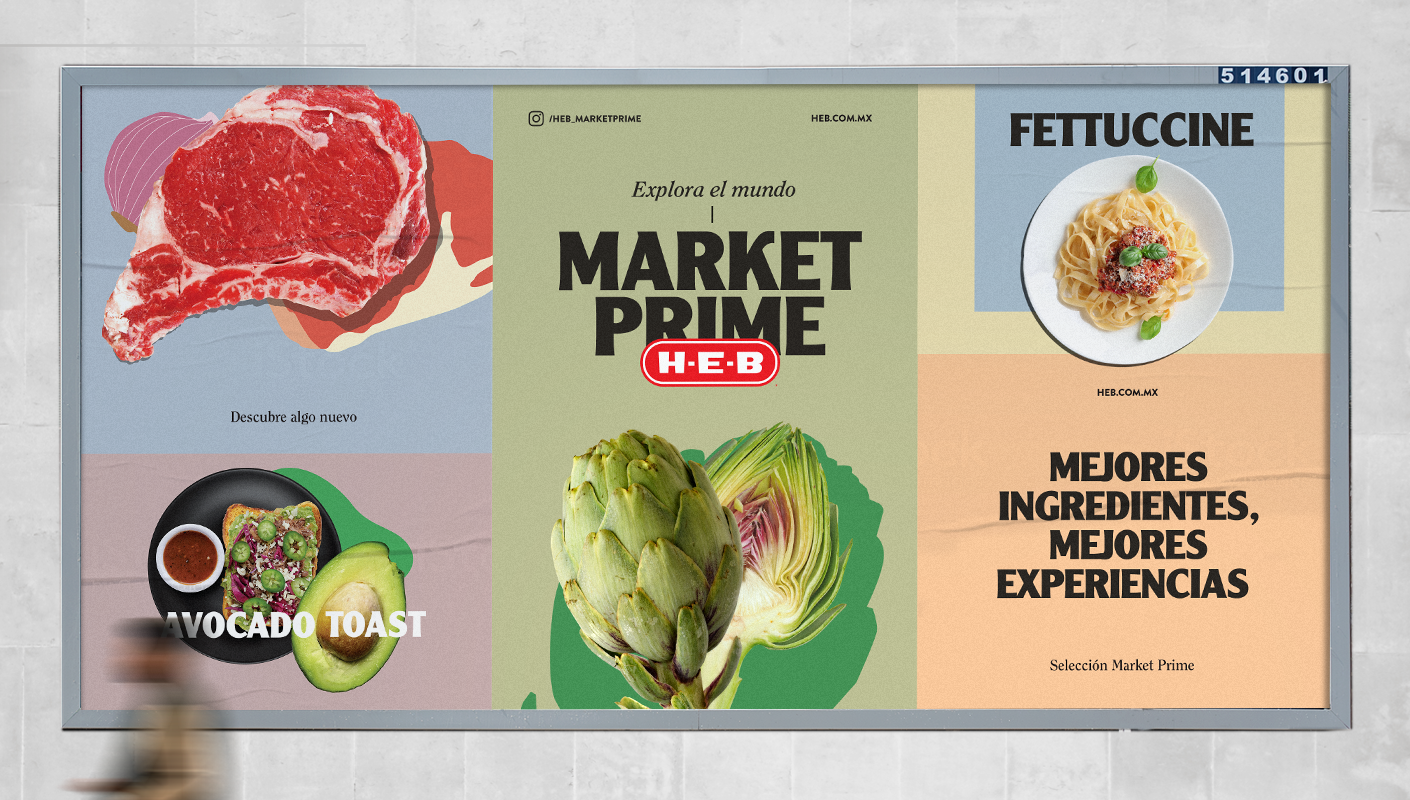 HEB Market Prime urban design street advertisement 