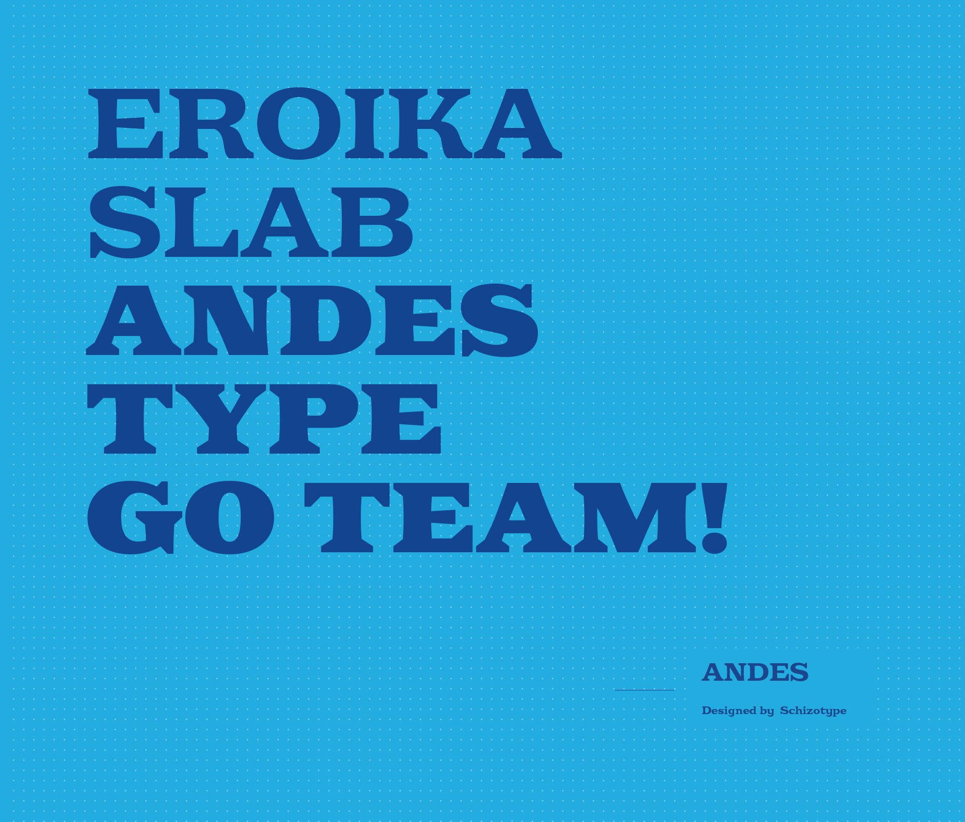 Eroika slab typeface used in Andes school institute brand identity