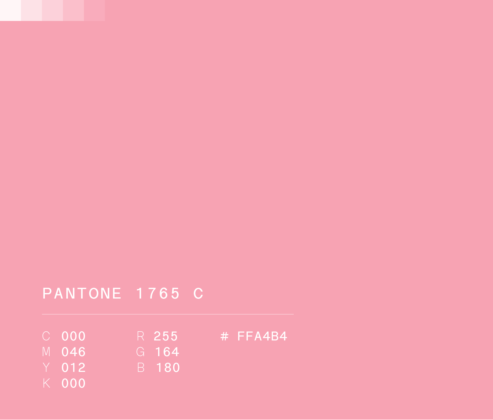 Pantone 1765 c used in Mary Kay visual identity