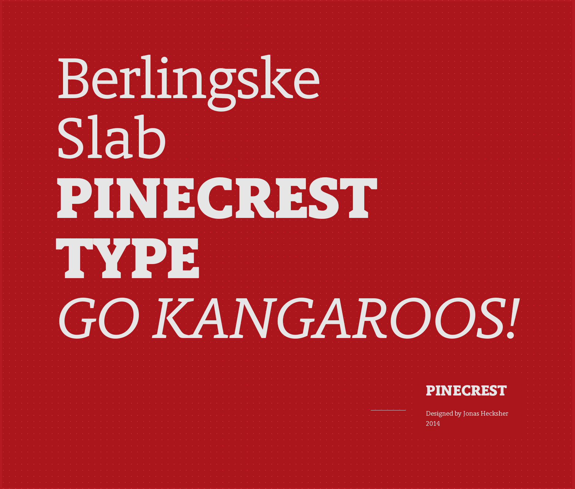 Berlingske slab typeface used in Pinecrest school institute brand identity