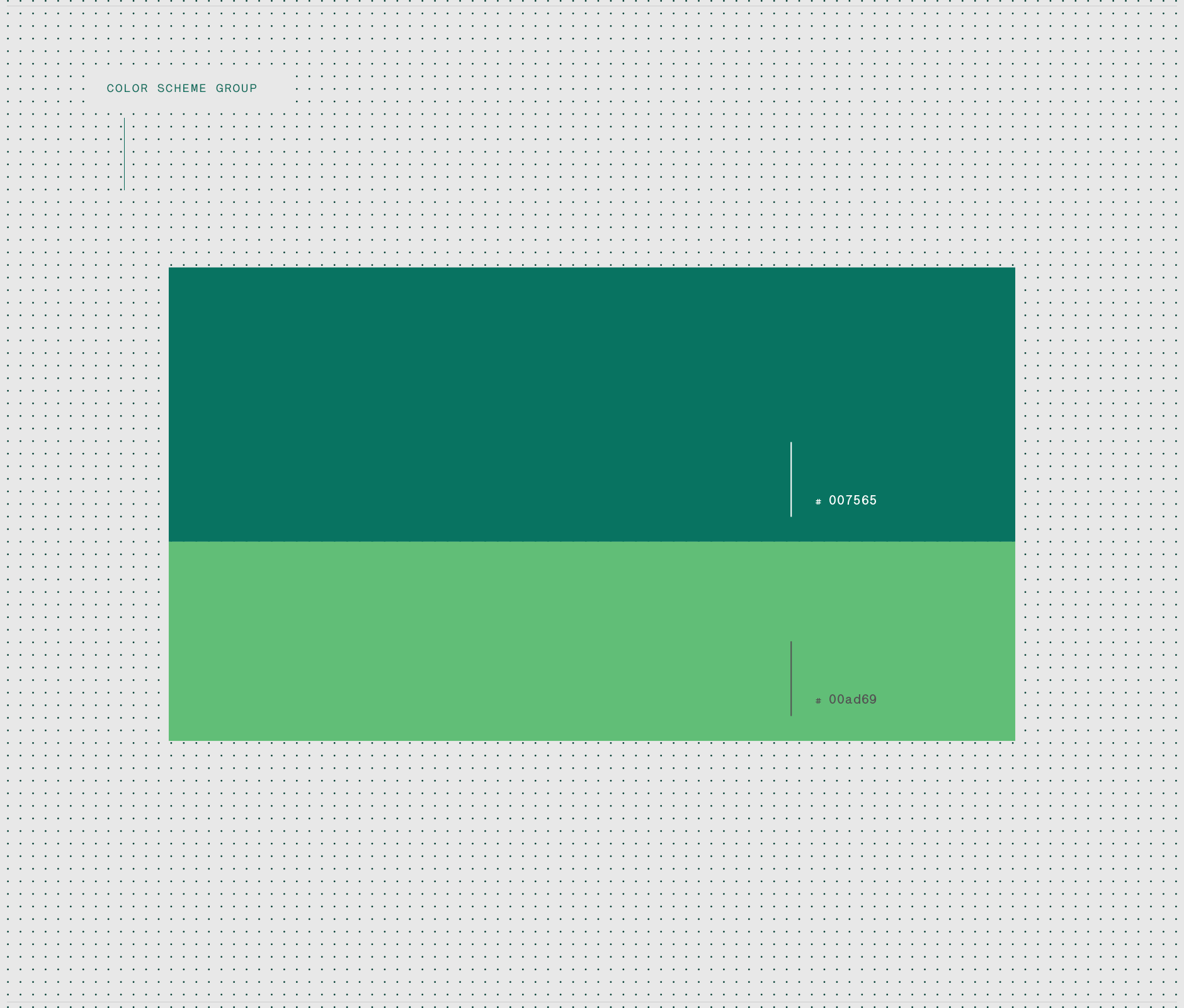 Color palette used in London consulting group visual identity