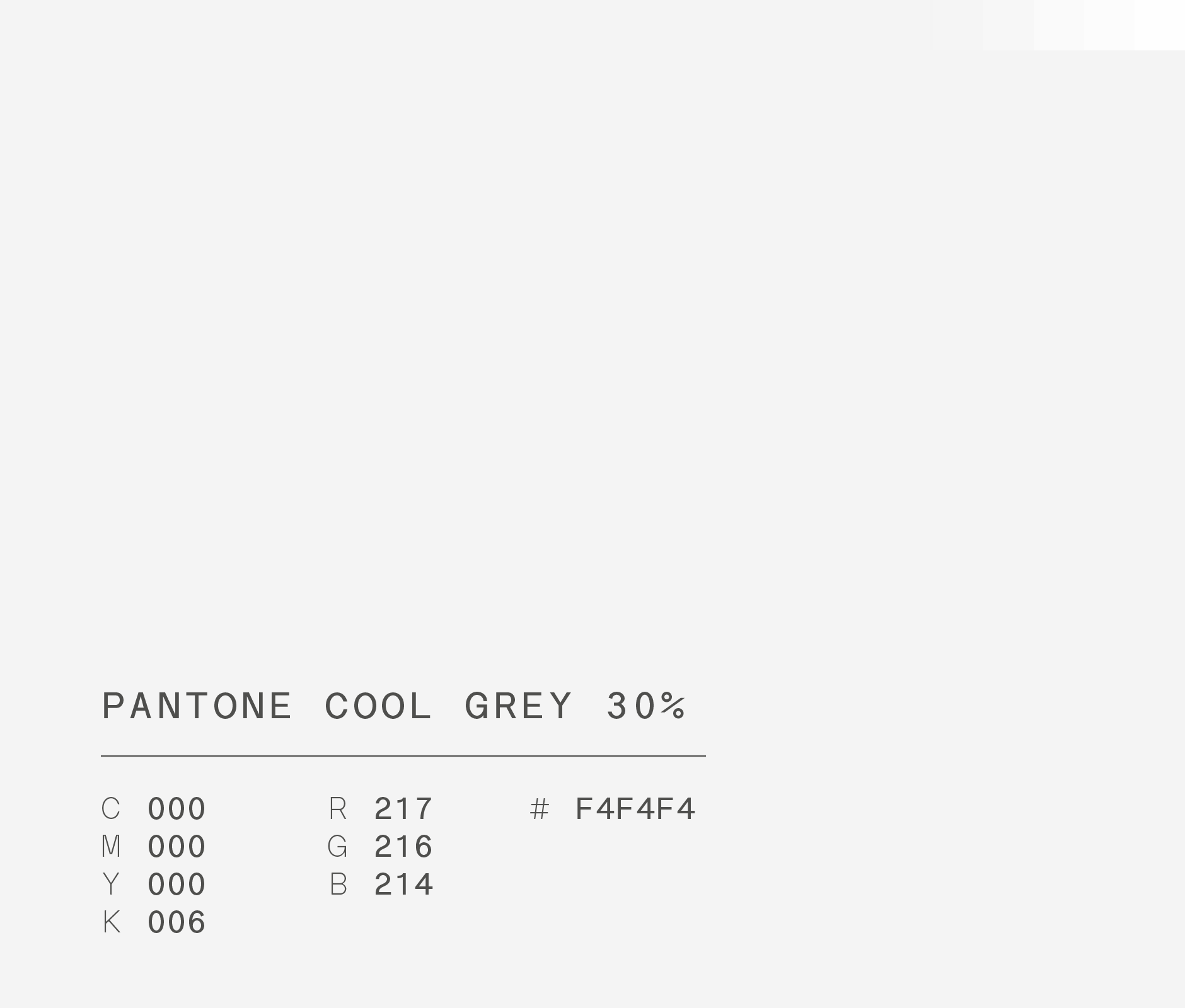 Pantone cool grey (#F4F4F4) used for hindie tea rebranding