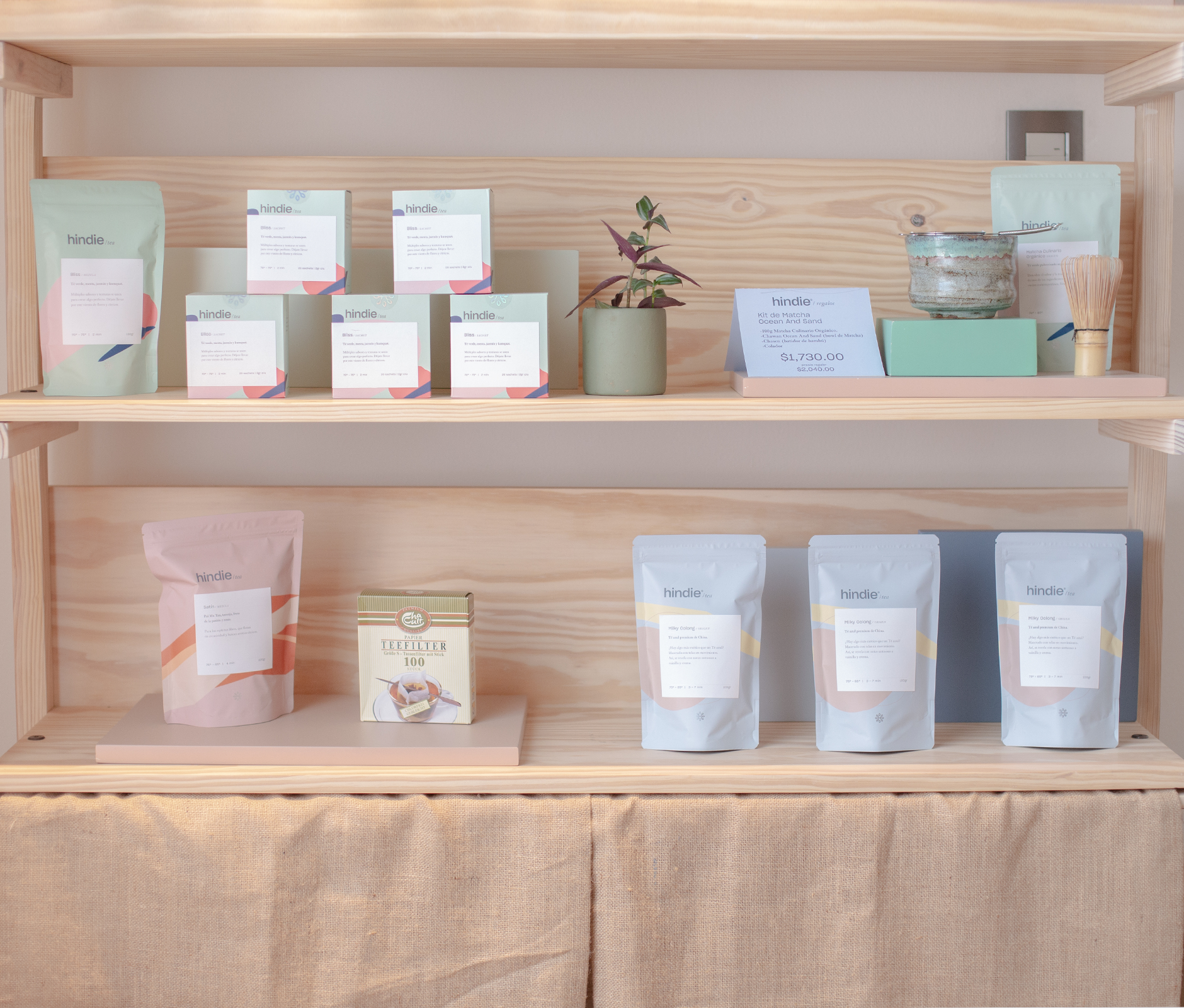 Product display design used for tea brand 