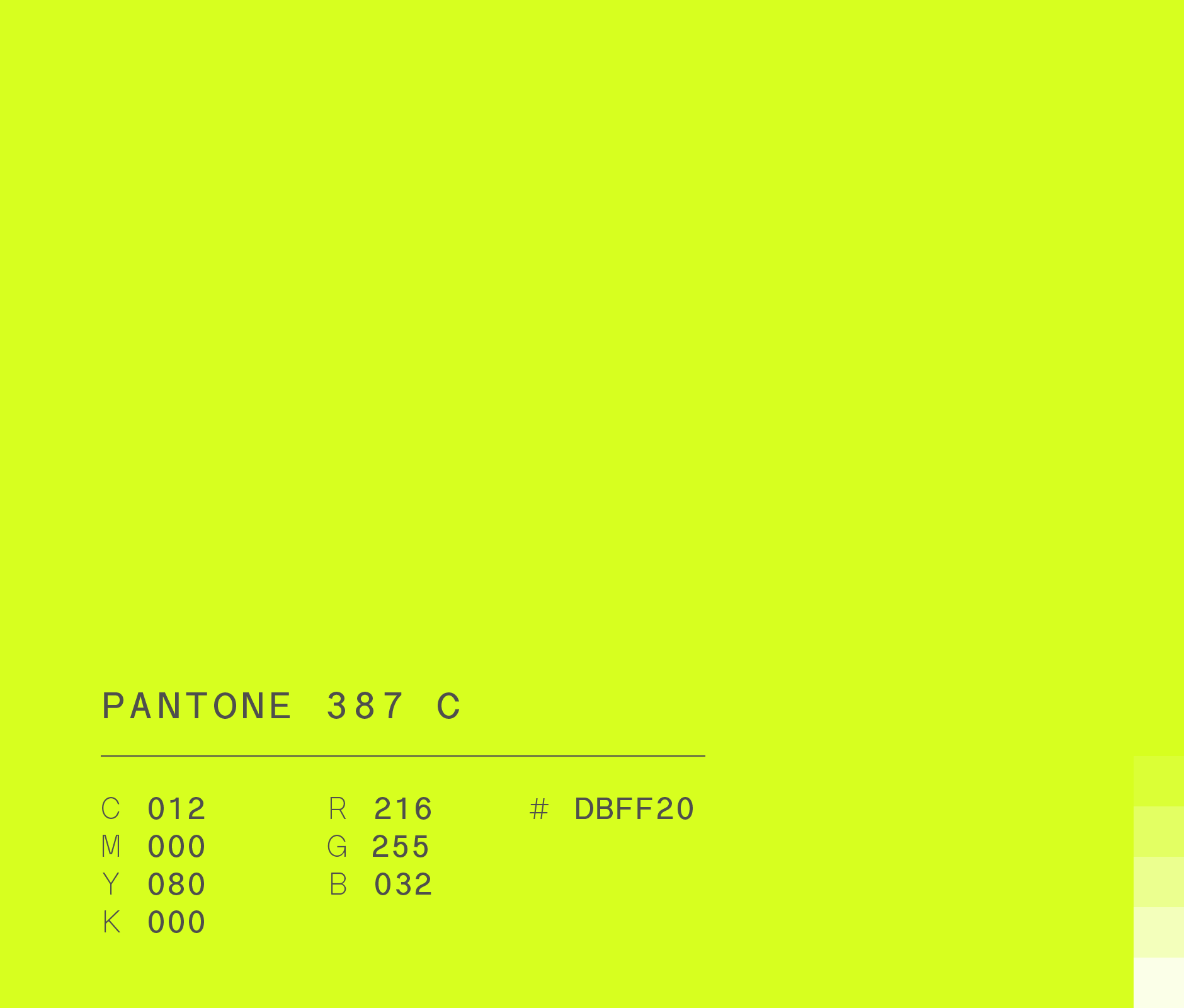 Pantone 387 c (#dbff20) used in gatorade marketing campaign