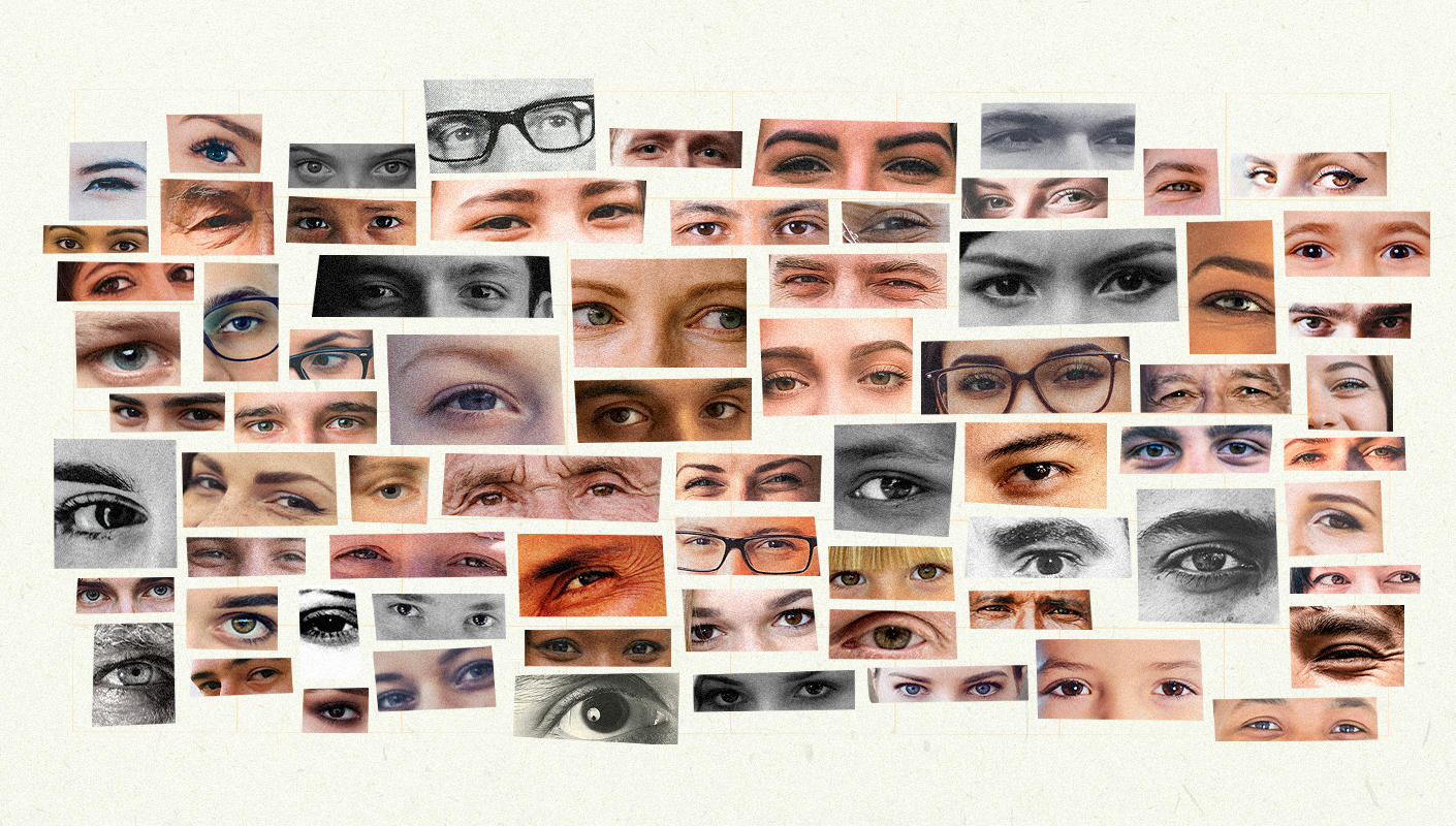 Eyes cutout collage