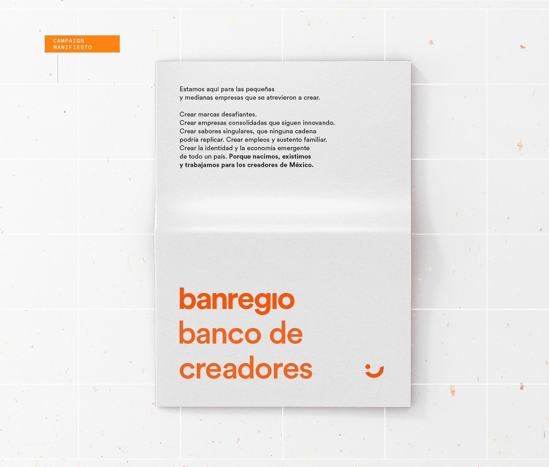 Banregio bank brand manifesto letter design