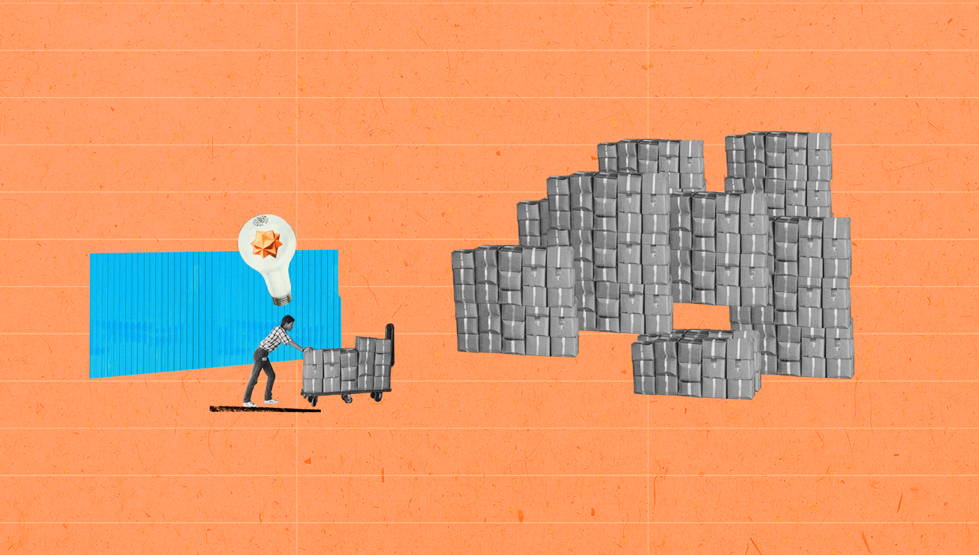 Smart investments collage for bank marketing campaign