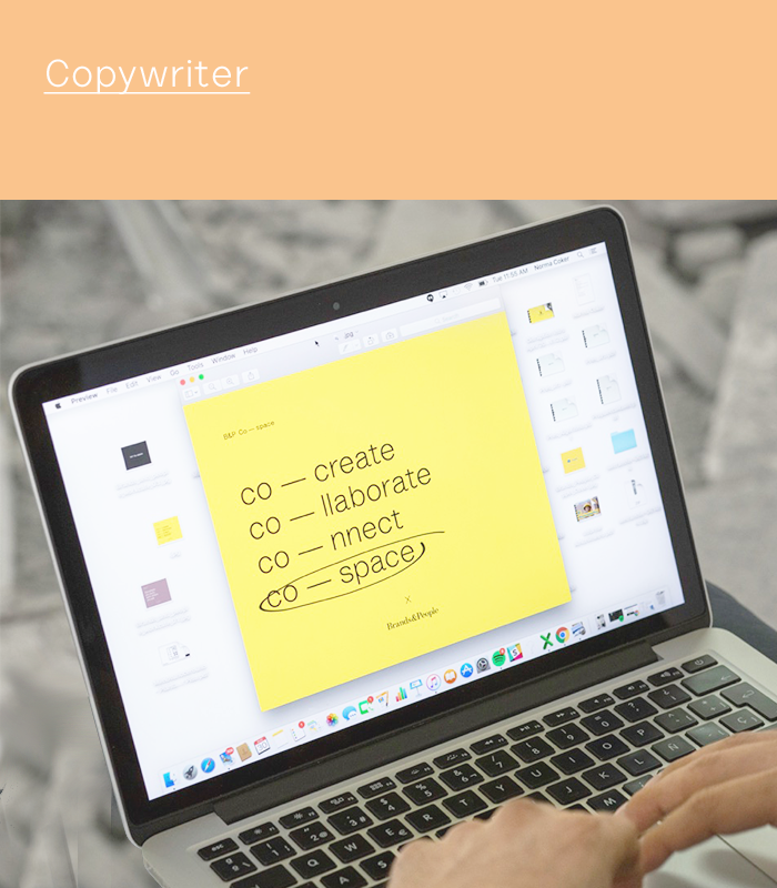 Copywriter job opening in Brands&People