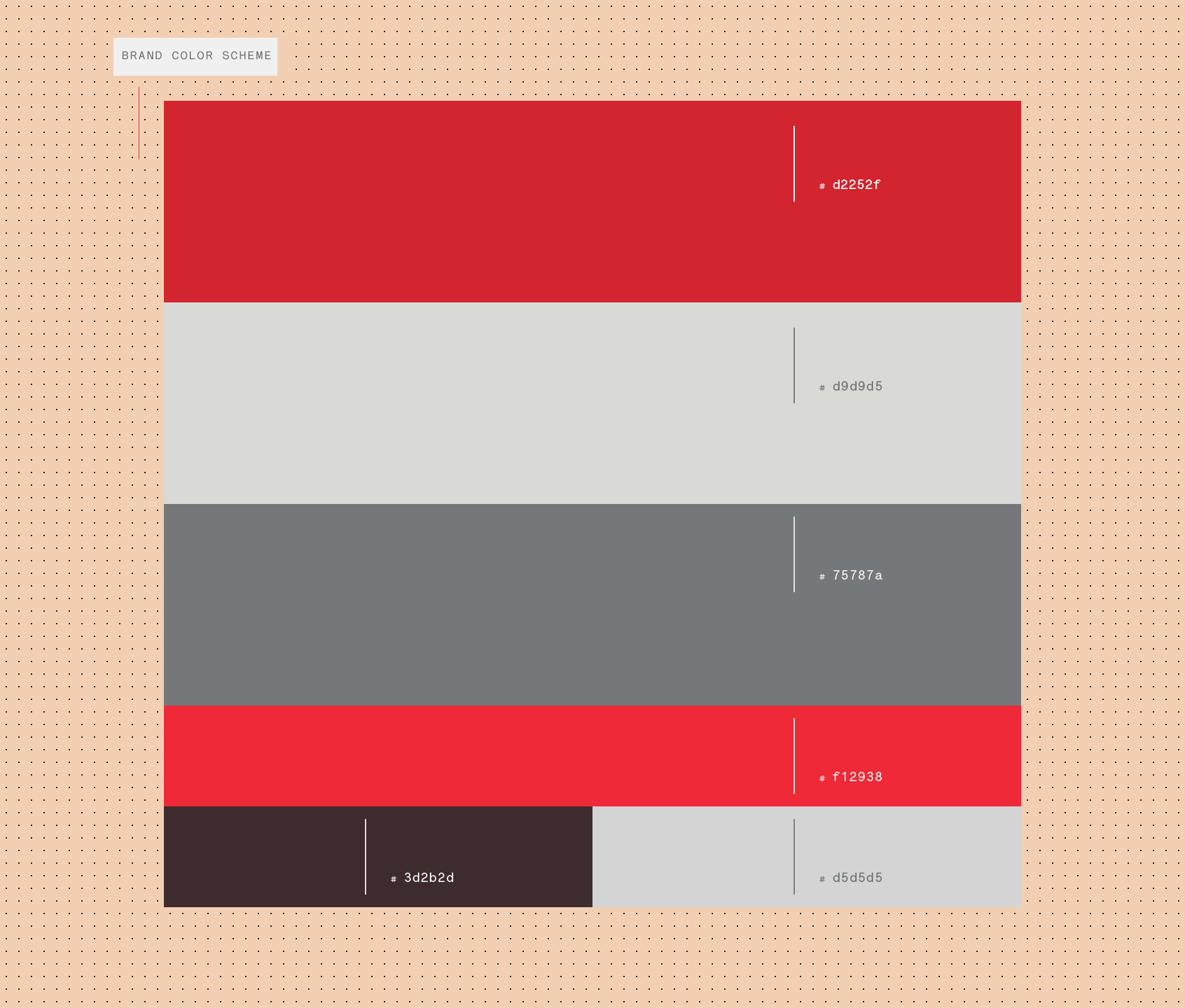 Color palette used in Milenio newspaper brand identity