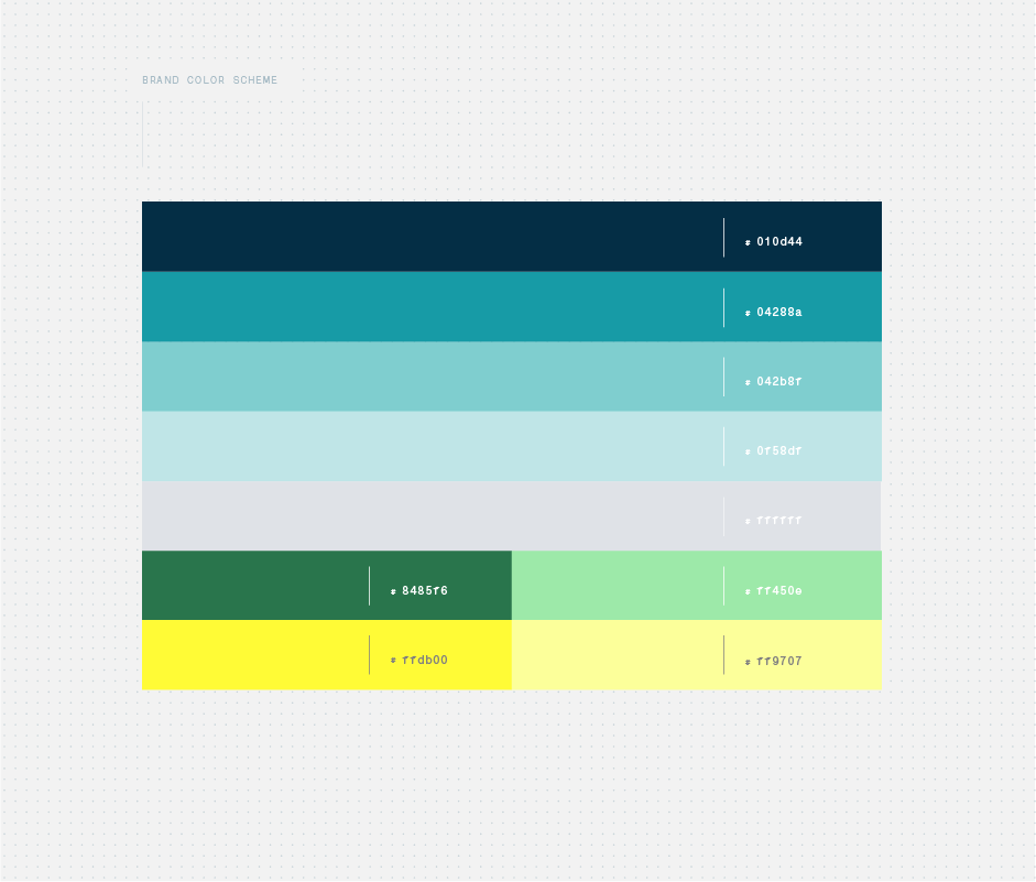 Color palette used in Galt Energy Solar Community campaign visual identity