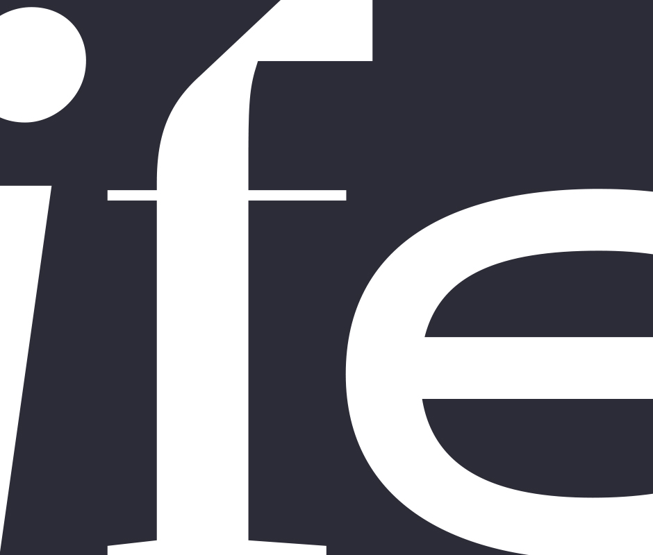 Life custom typeface details