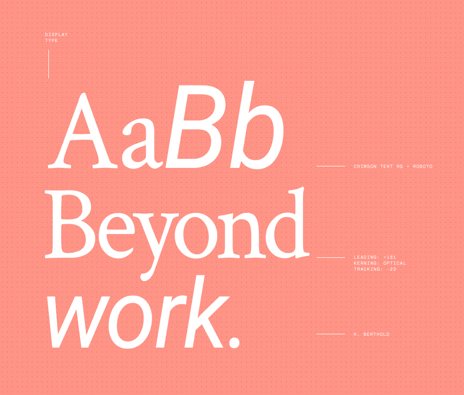 Custom typography font for Life online workspace platform visual identity