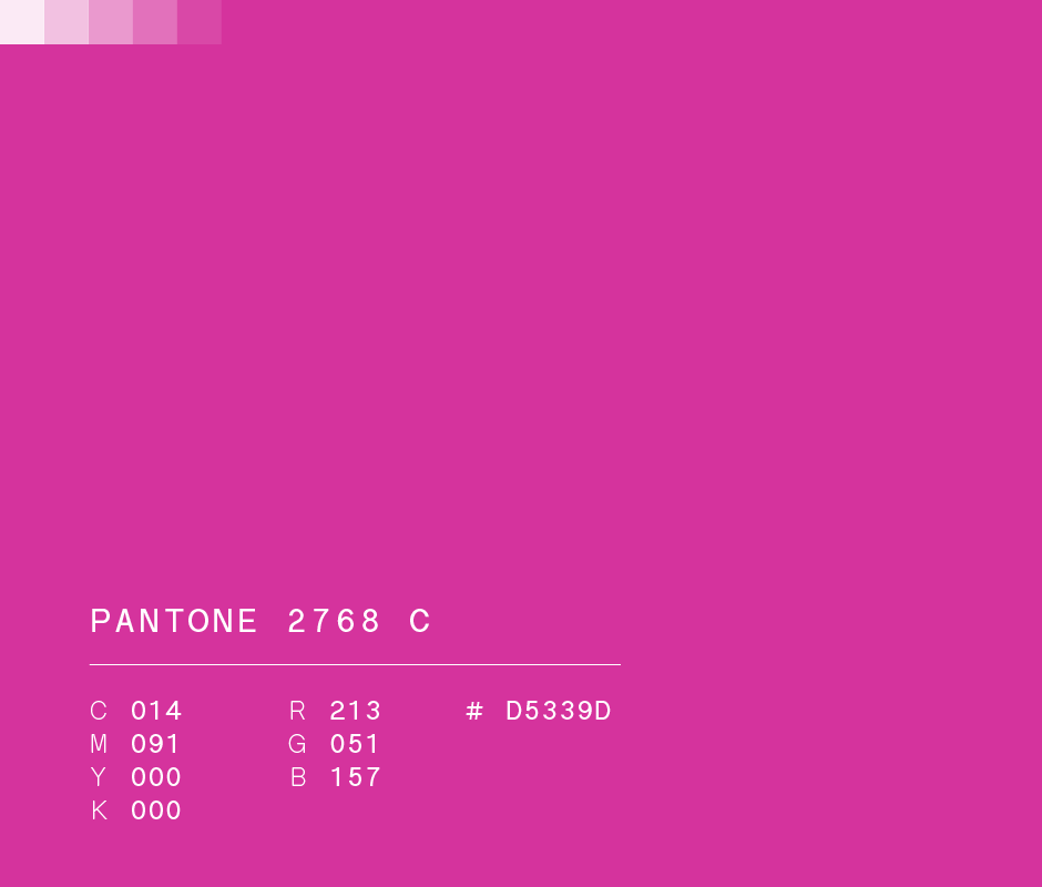 Pantone 2768 c used in Pigmentocracia brand design