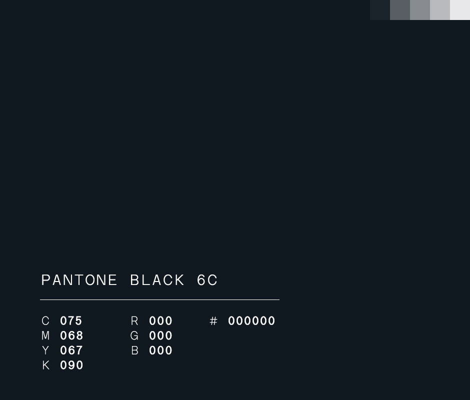 Pantone Black 6C #000000 used in Anónima
