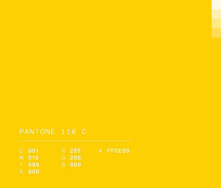 Pantone 115 C #f4cd00 used in CAT