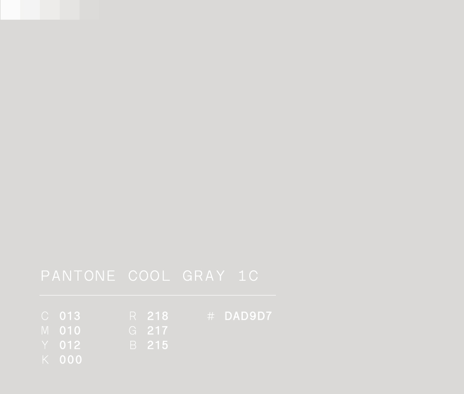 Pantone COOL GRAY 1C #E6E6E6 used in CAT