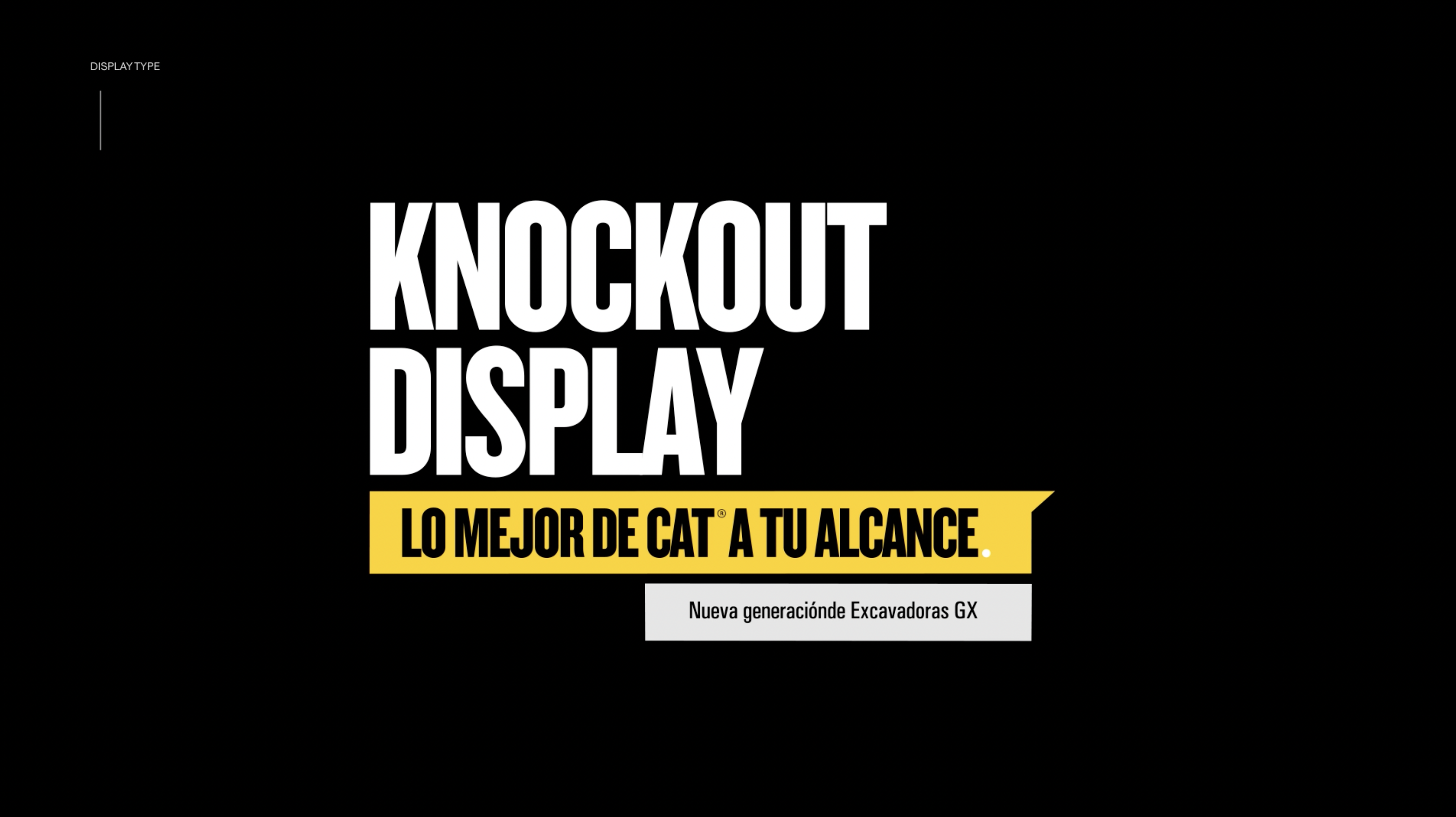 Knockout display typography