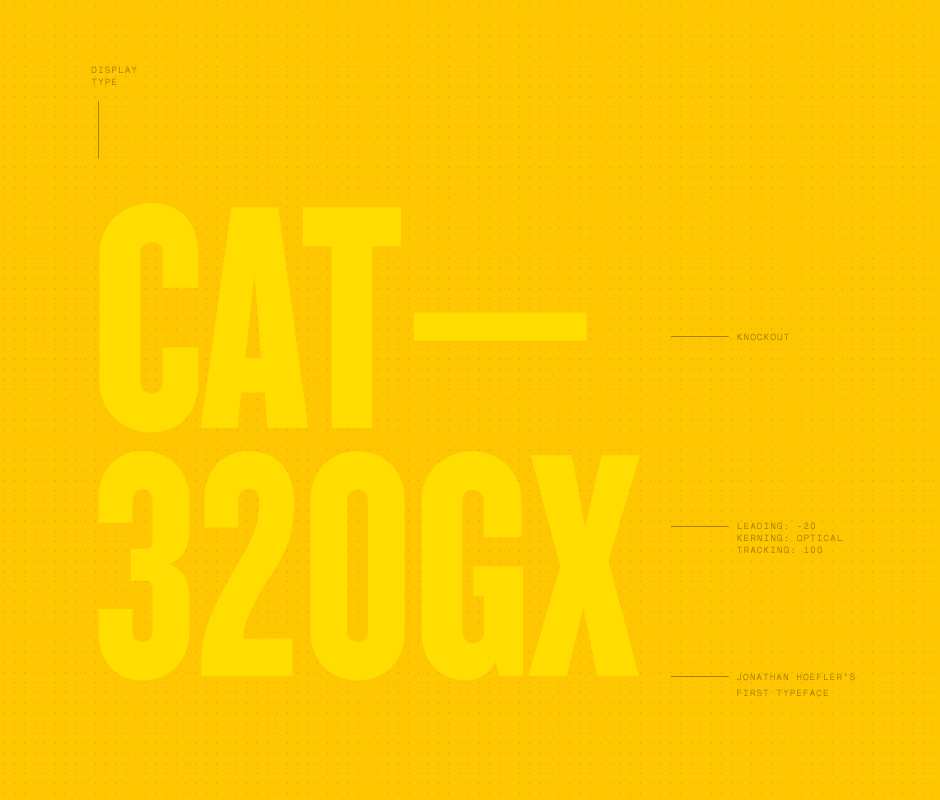 Jonathan Hoefler's first typeface Knockout display