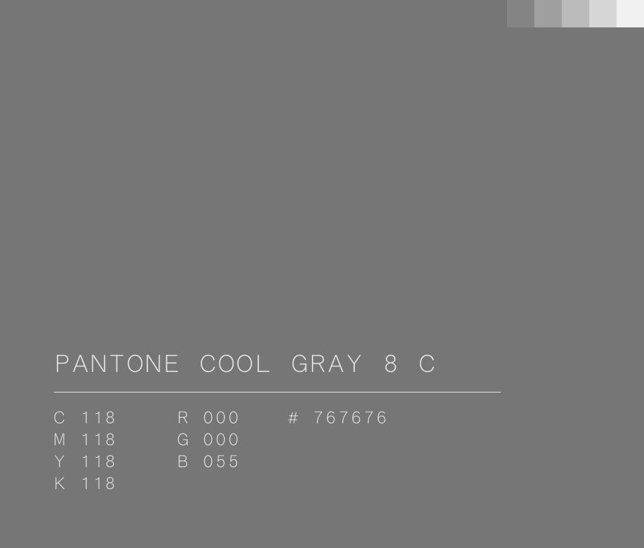 Pantone Cool Gray 8 C #767676 used in Netflix